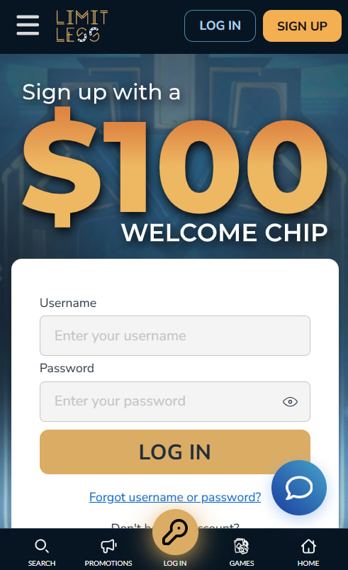Limitless Casino mobile